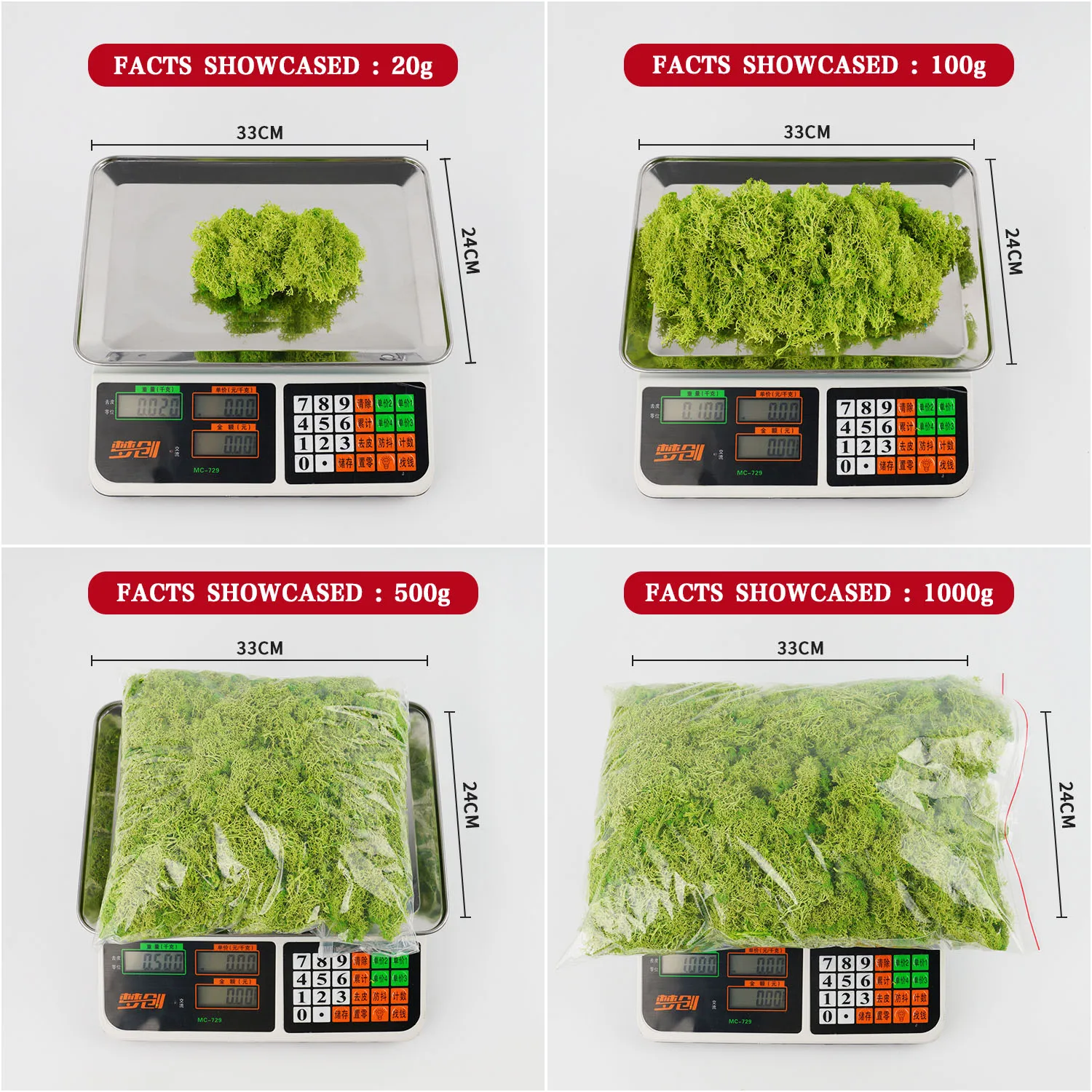 20-200g Artificial Green Plant - Sphagnum Moss Dry ulasan dan harga