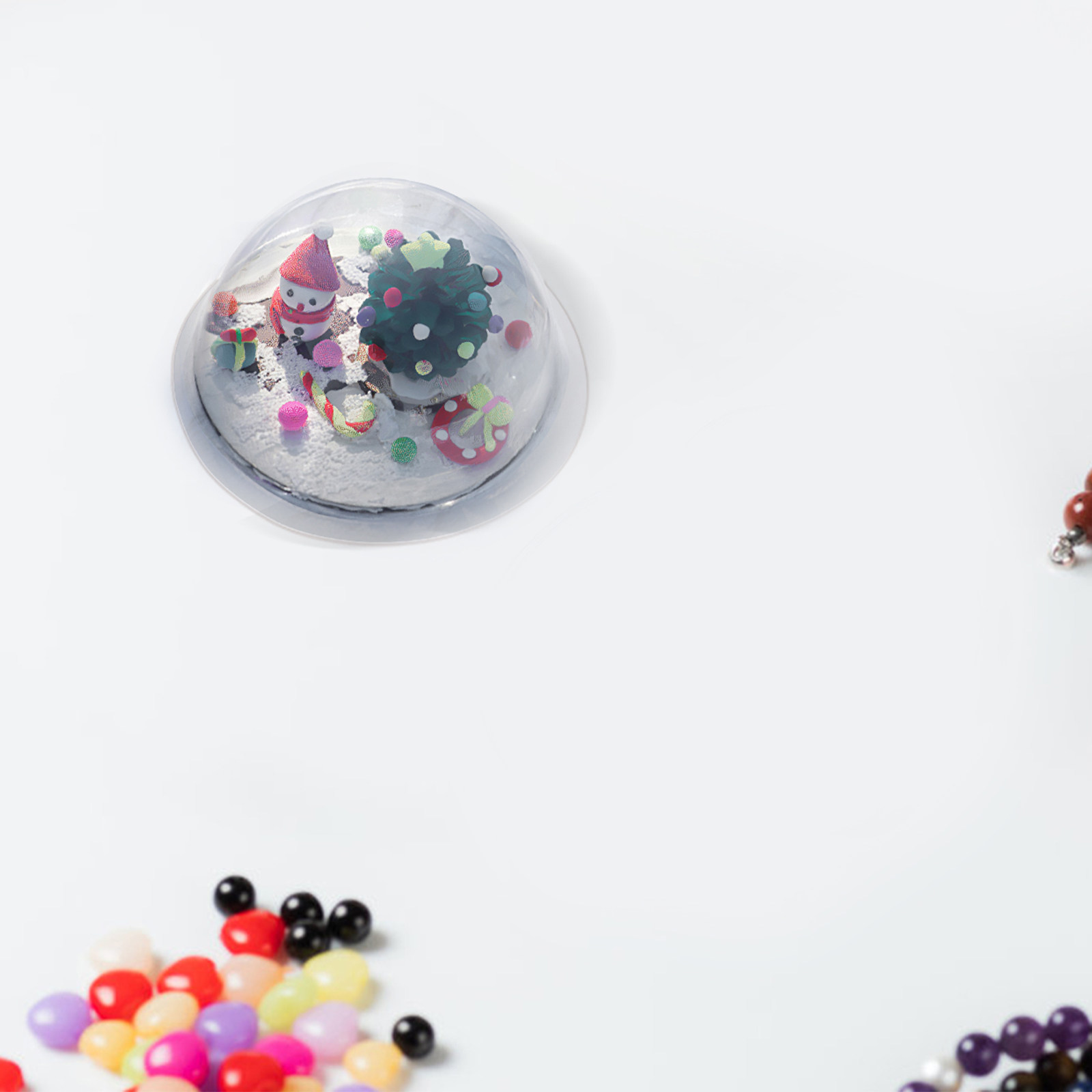30Pcs Plastic Hemisphere Ornam - Plastic Dome Clear ulasan dan harga