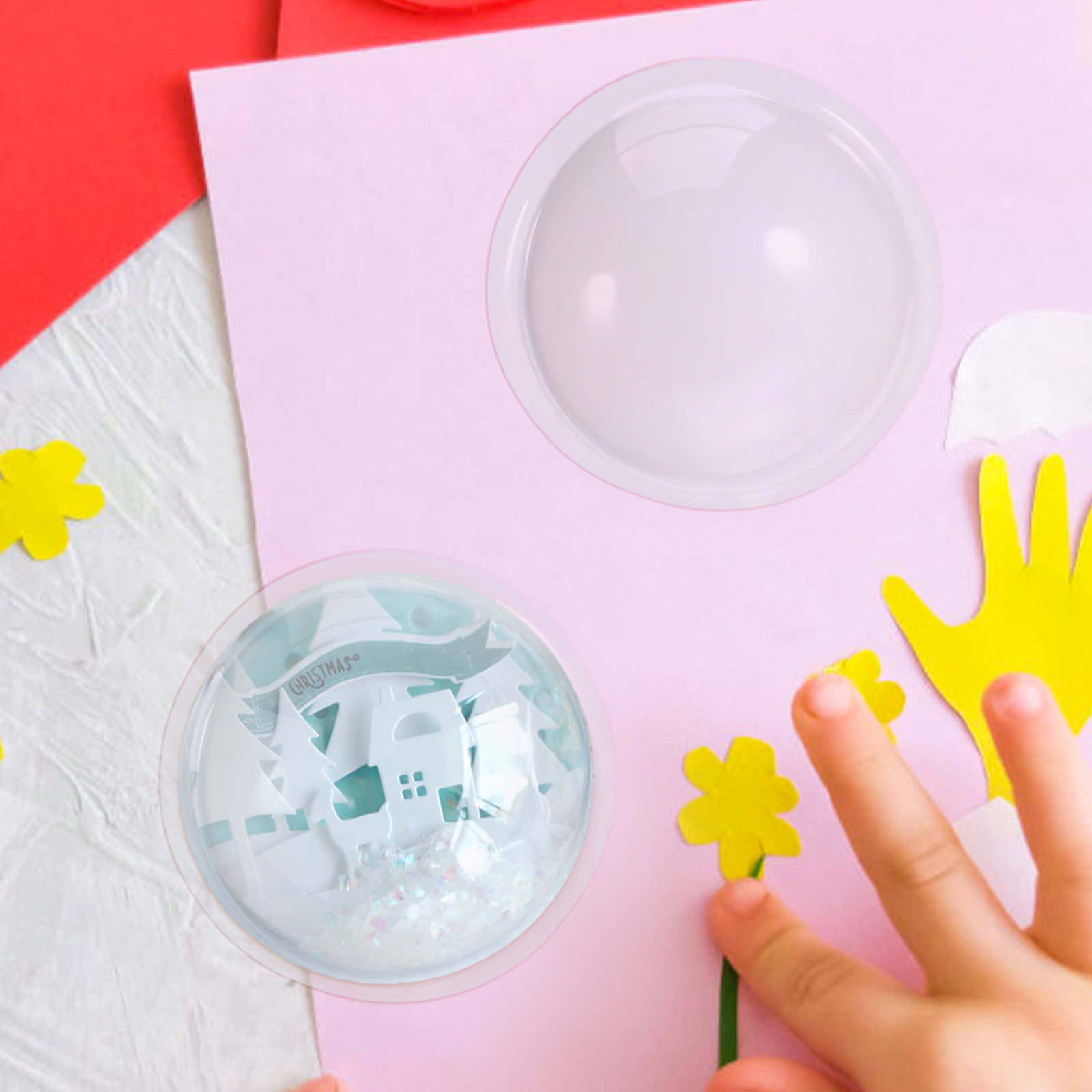 30Pcs Plastic Hemisphere Ornam - Plastic Dome Clear ulasan dan harga