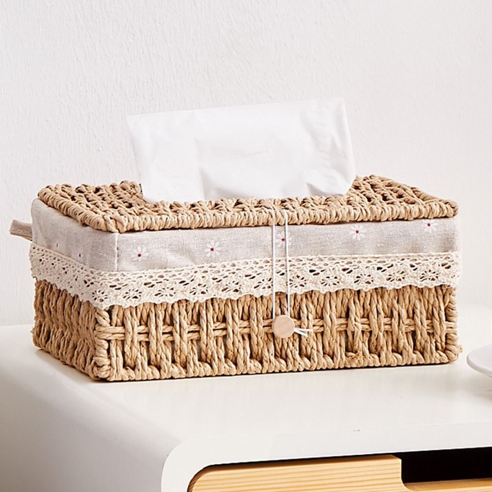 Creative Straw Knitting Basket - Agar Tissue Culture ulasan dan harga