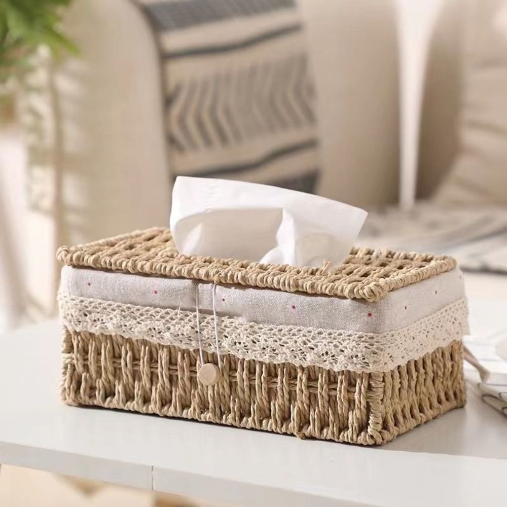 Creative Straw Knitting Basket - Agar Tissue Culture ulasan dan harga