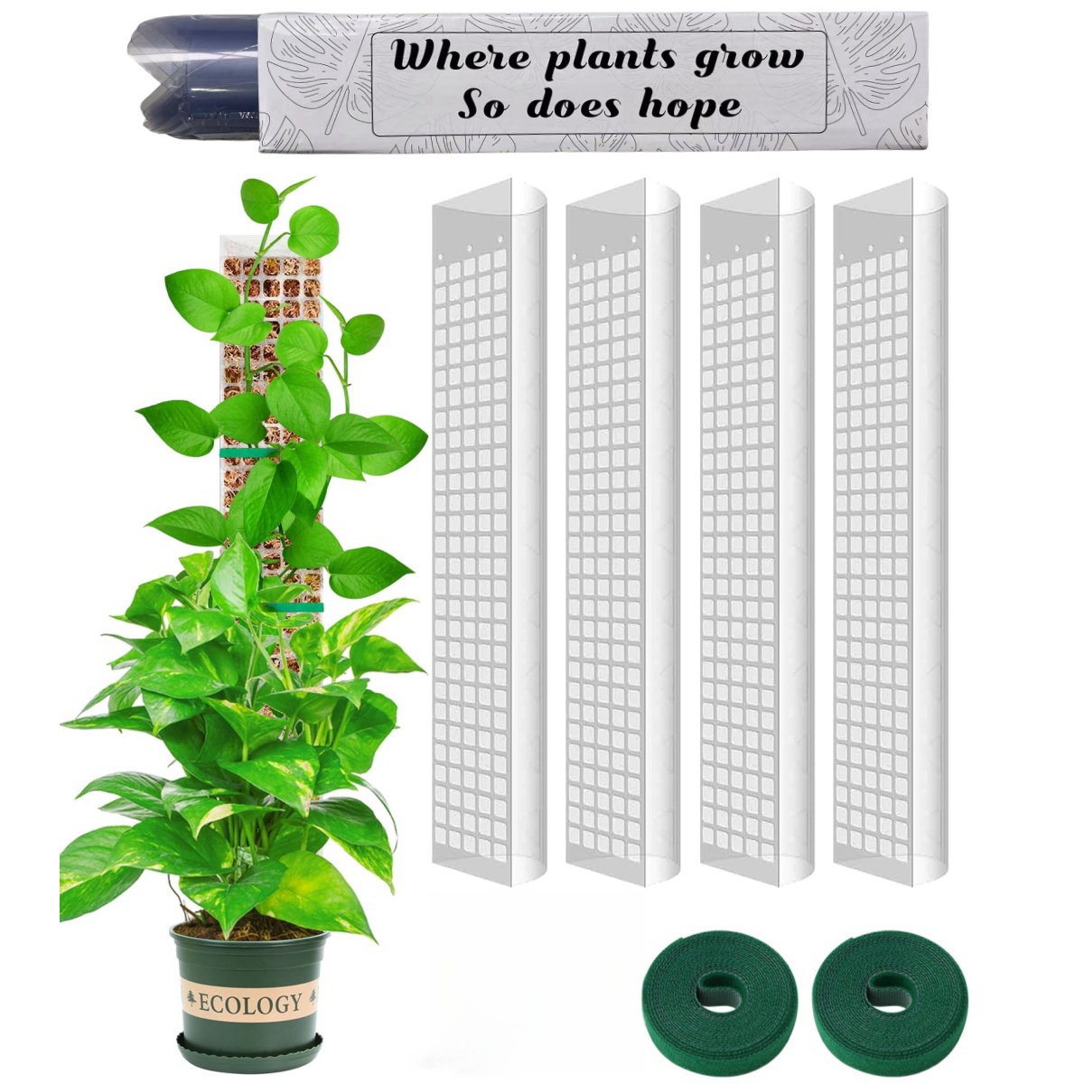 Moss Pole Plastic Plant Stand  - Sphagnum Moss Dry ulasan dan harga