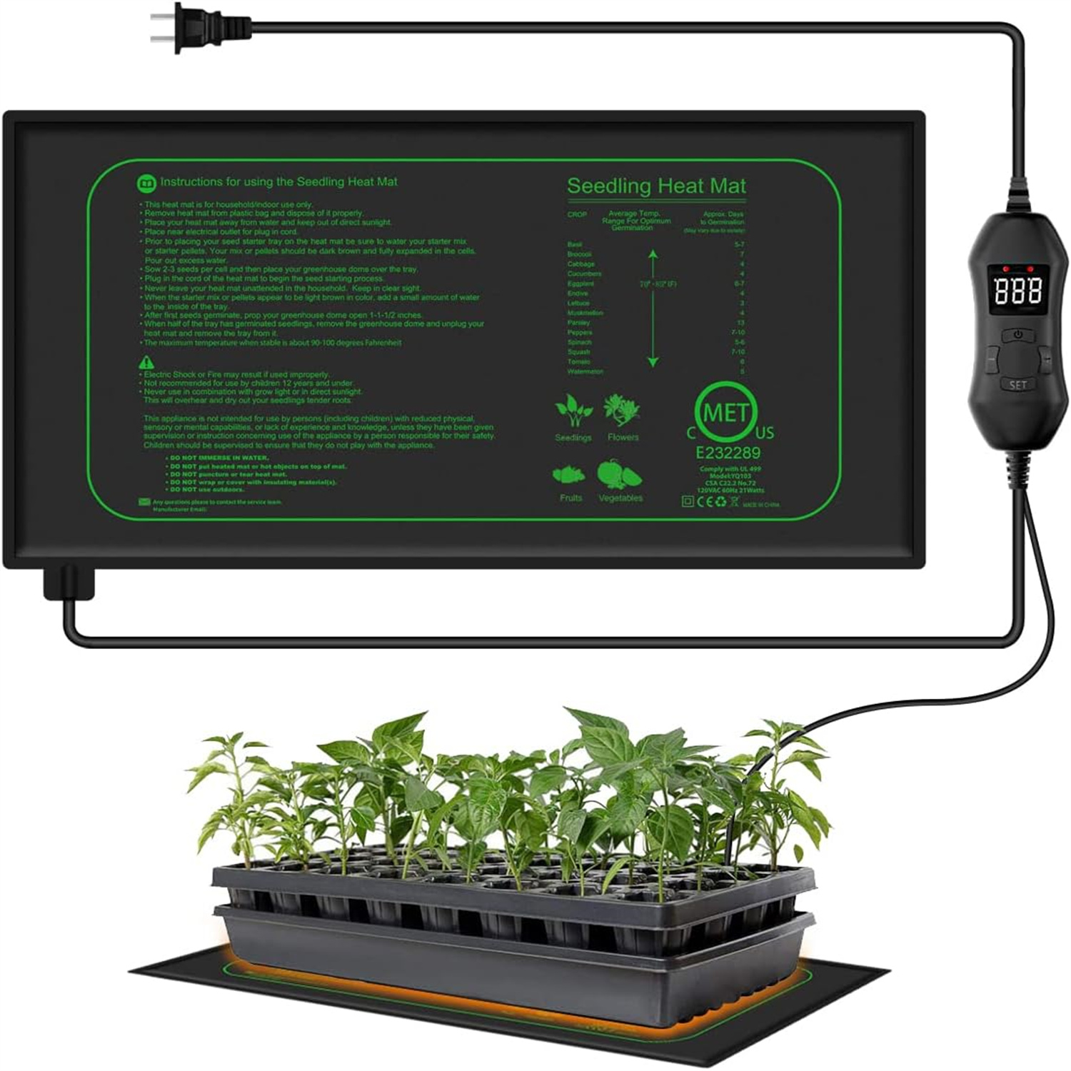 Seedling Heat Mat With Digital - Heat Mat Seedling ulasan dan harga