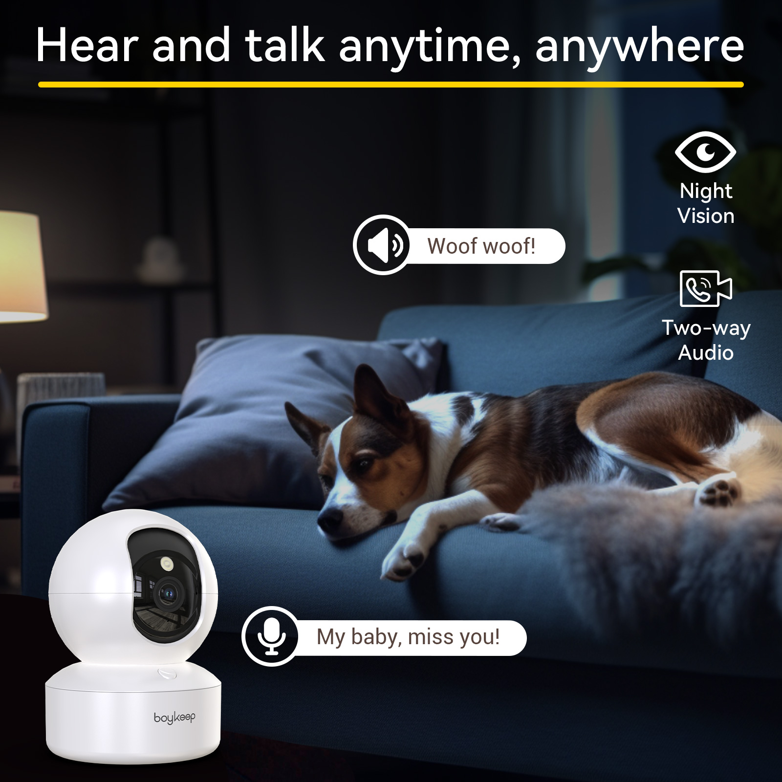 Boykeep 2K Pet Dog Camera with - Eufy Camera E220 ulasan dan harga