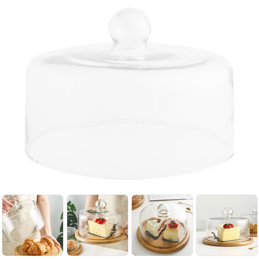 18Cm Transparent Glass Food Co - Plastic Dome Clear ulasan dan harga