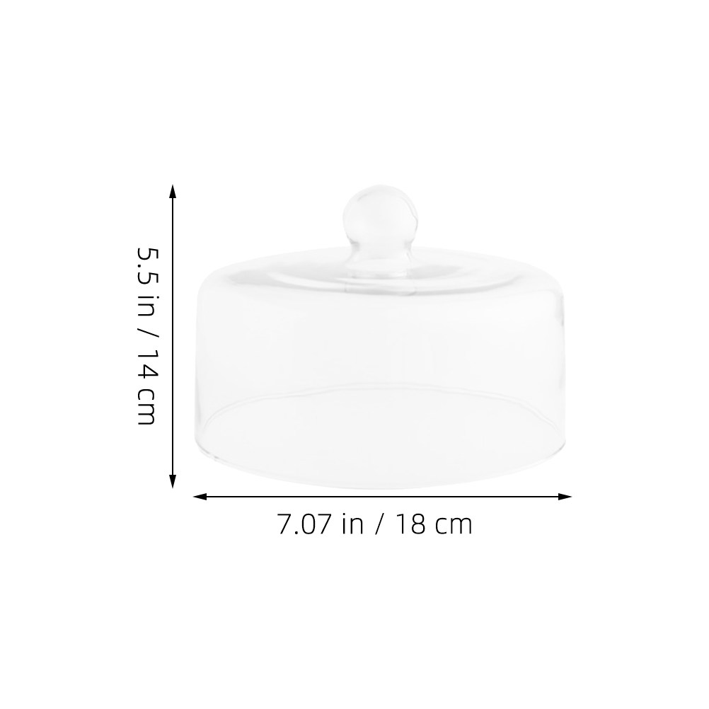 18Cm Transparent Glass Food Co - Plastic Dome Clear ulasan dan harga