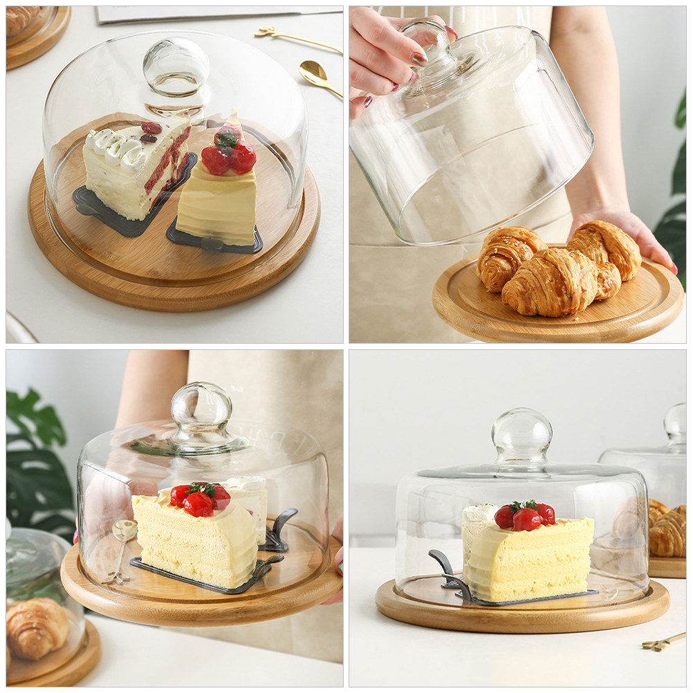 18Cm Transparent Glass Food Co - Plastic Dome Clear ulasan dan harga